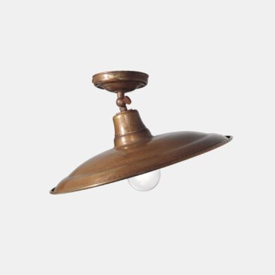 Savona Industrial Ceiling Light Antique Brass And Copper