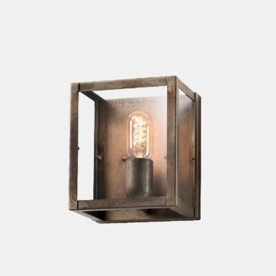 Scala Industrial Glass Box Wall Light