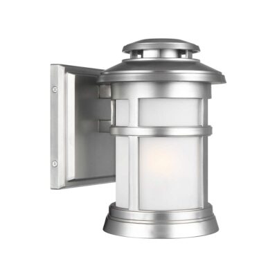 Seabourne Hamptons Outdoor Wall Lantern Brushed Steel