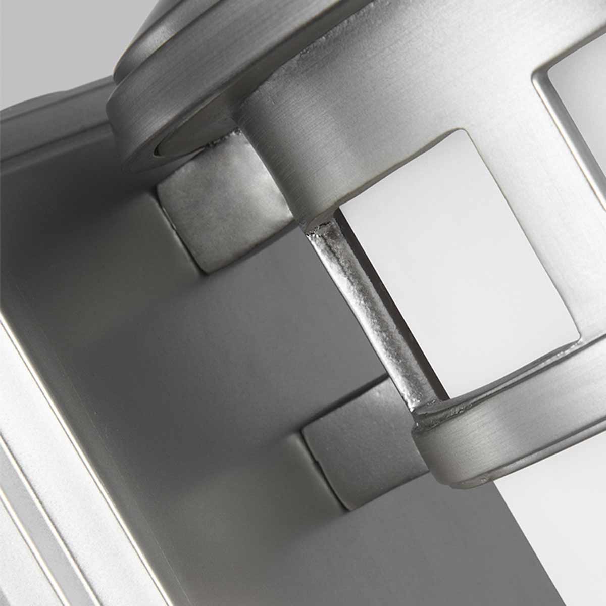 Seabourne Hamptons Outdoor Wall Lantern Brushed Steel Seabourne Hamptons Outdoor Wall Lantern Brushed Steel — detail view