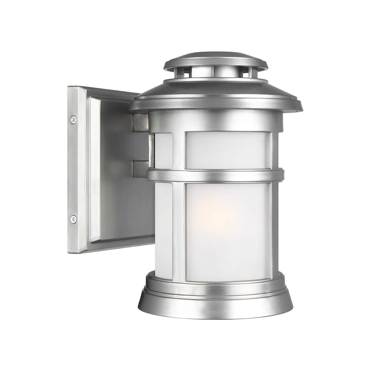 Seabourne Hamptons Outdoor Wall Lantern Brushed Steel