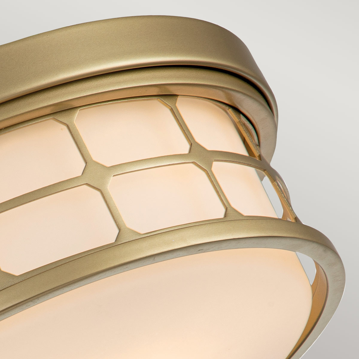 Sentry Hall Hamptons Ceiling Flush Natural Brass Sentry Hall Hamptons Ceiling Flush Natural Brass — detail view