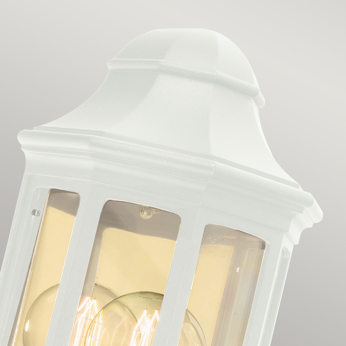 Seville Cove Mini Traditional Outdoor Wall Lantern White Seville Cove Mini Traditional Outdoor Wall Lantern White — detail view