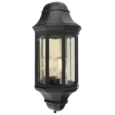 Seville Cove Traditional Outdoor Wall Lantern Black