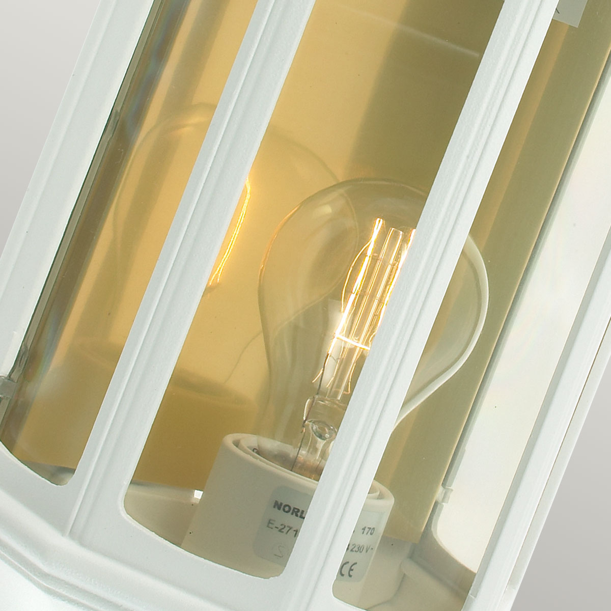 Seville Cove Traditional Outdoor Wall Lantern White Seville Cove Traditional Outdoor Wall Lantern White — detail view
