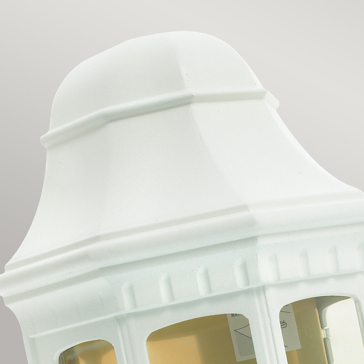 Seville Cove Traditional Outdoor Wall Lantern White Seville Cove Traditional Outdoor Wall Lantern White — detail view