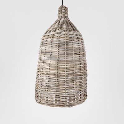 Shellharbour Hamptons Woven Rattan Bell Ceiling Pendant
