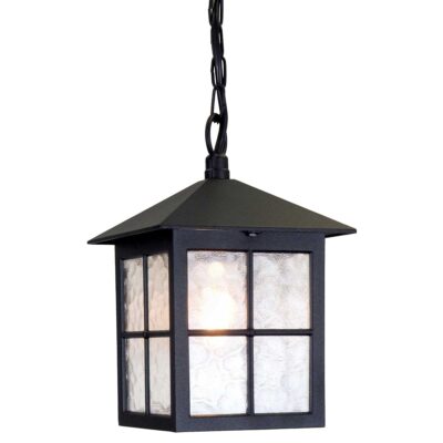 Sherbrook Hall Traditional Chain Lantern Pendant Black
