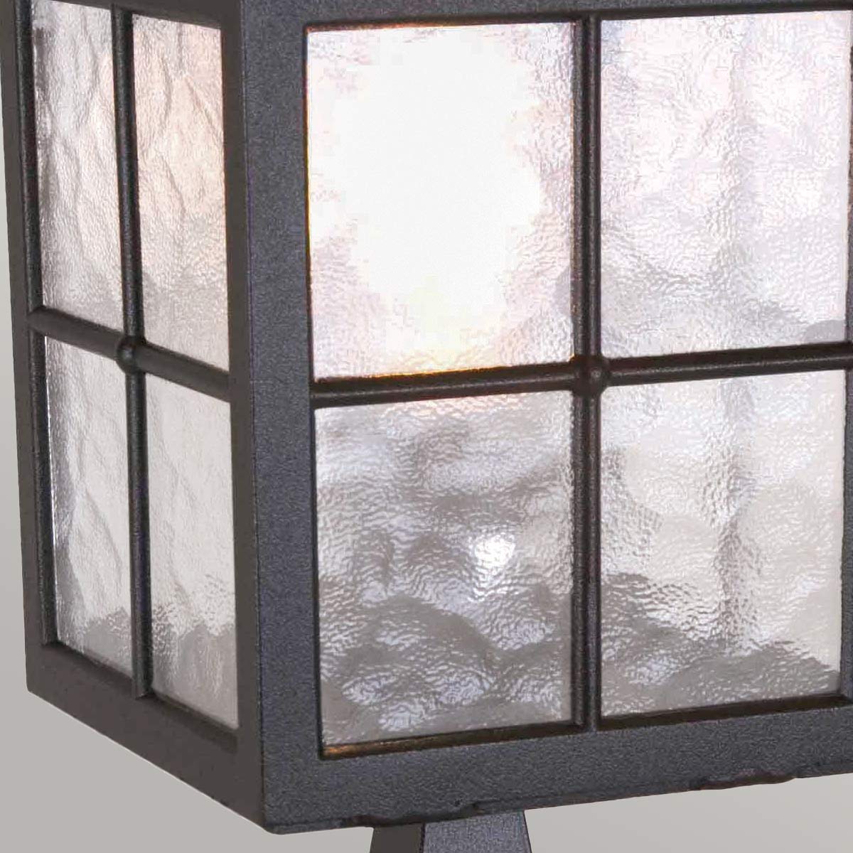 Sherbrook Hall Traditional Outdoor Pedestal Lantern Black Sherbrook Hall Traditional Outdoor Pedestal Lantern Black — detail view
