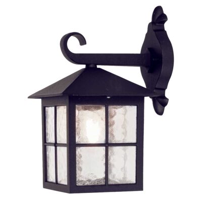 Sherbrook Hall Traditional Wall Down Lantern Black