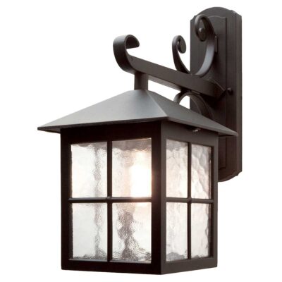 Sherbrook Hall Traditional Wall Down Lantern Black