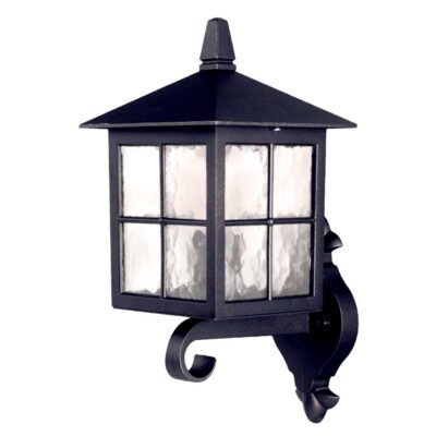Sherbrook Hall Traditional Wall Up Lantern Black
