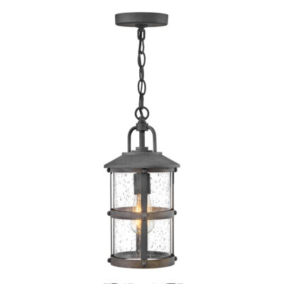 Shoalridge Hamptons Chain Lantern Aged Zinc with Driftwood Grey