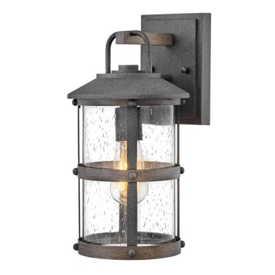 Shoalridge Hamptons Outdoor Wall Lantern Aged Zinc with Driftwood Grey