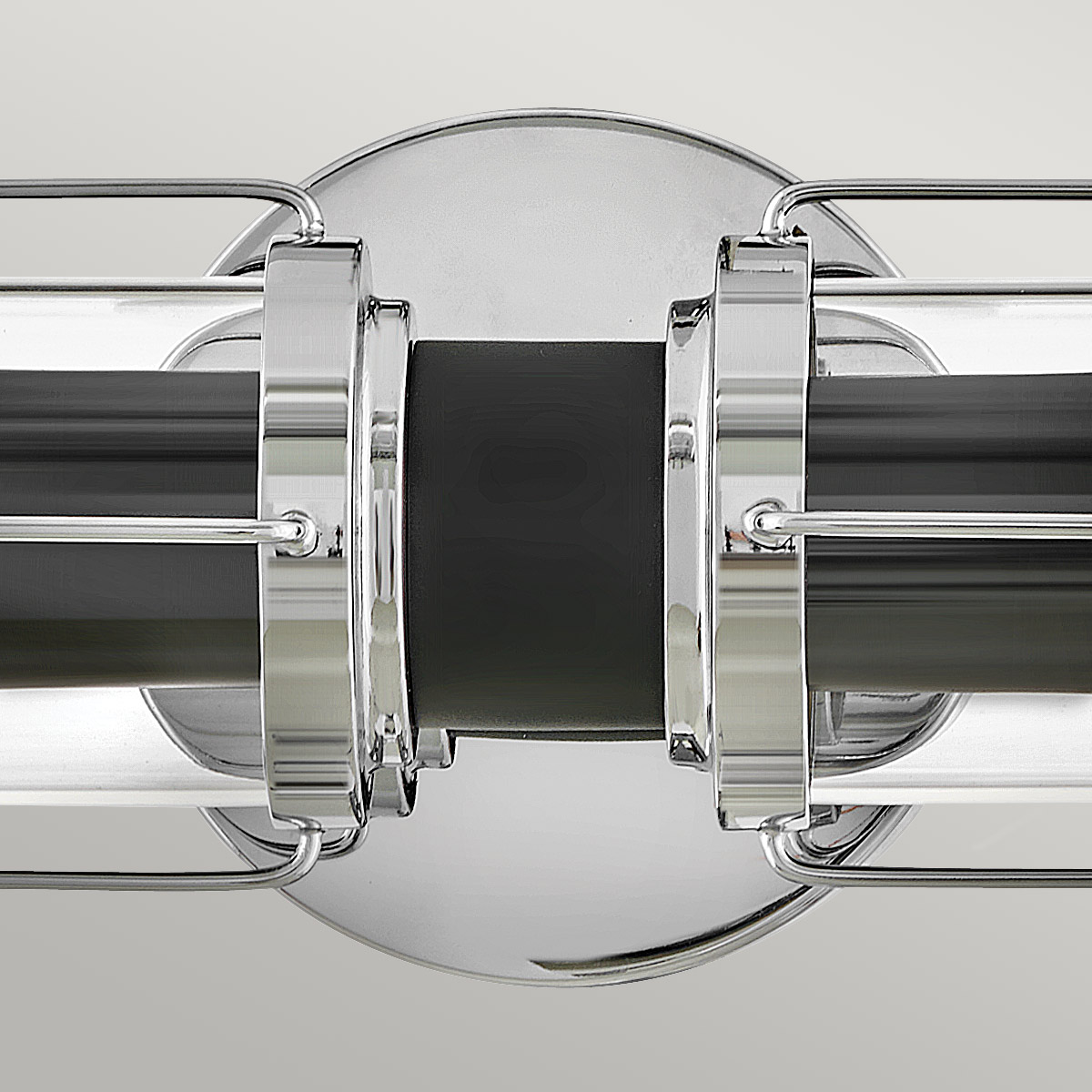 Signalpoint Nautical Twin Wall Light Polished Chrome And Black Signalpoint Nautical Twin Wall Light Polished Chrome And Black — detail view