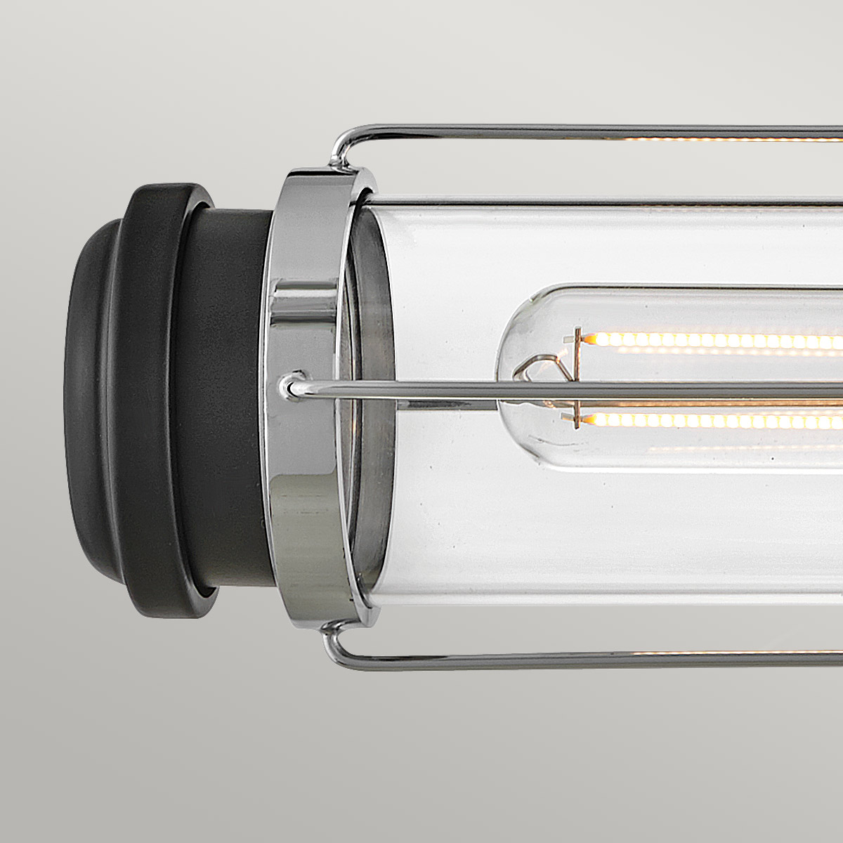 Signalpoint Nautical Twin Wall Light Polished Chrome And Black Signalpoint Nautical Twin Wall Light Polished Chrome And Black — detail view