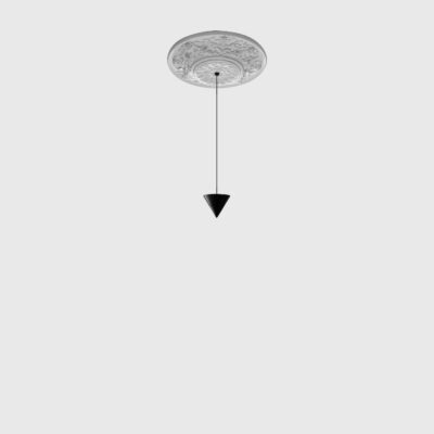 Silverblossom Baroque Ceiling Rose Pendant Light