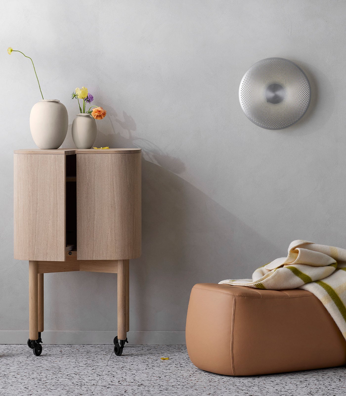 Silverleigh Contemporary Disc Wall Light Brushed Aluminium Silverleigh Contemporary Disc Wall Light Brushed Aluminium