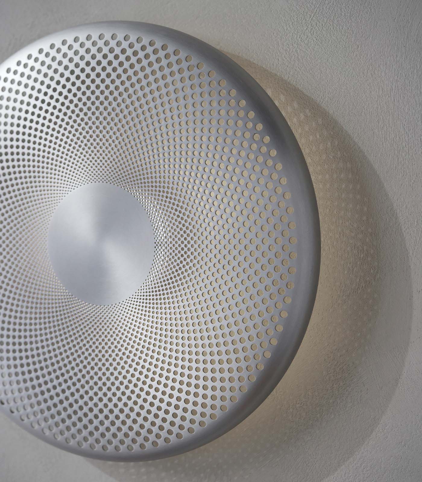 Silverleigh Contemporary Disc Wall Light Brushed Aluminium Silverleigh Contemporary Disc Wall Light Brushed Aluminium