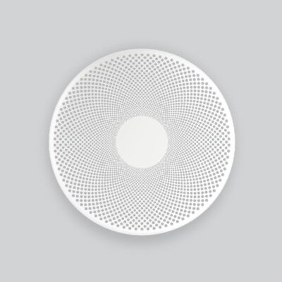 Silverleigh Contemporary Perforated Round Wall Light Matt White
