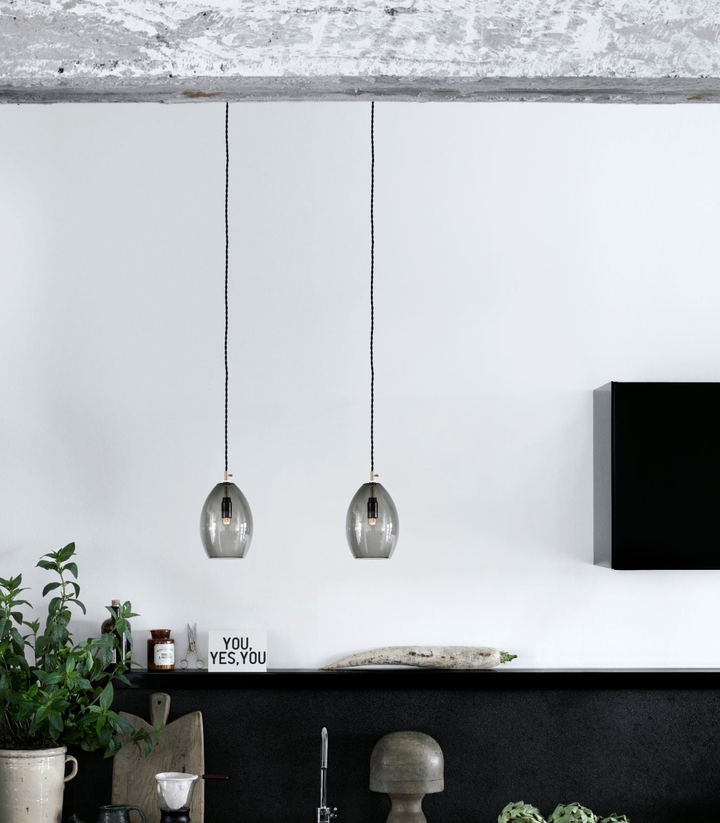 Singular Contemporary Glass Pendant Light Small Grey Singular Contemporary Glass Pendant Light Small Grey