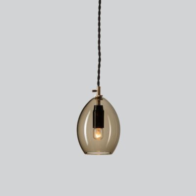 Singular Contemporary Glass Pendant Light Small Grey
