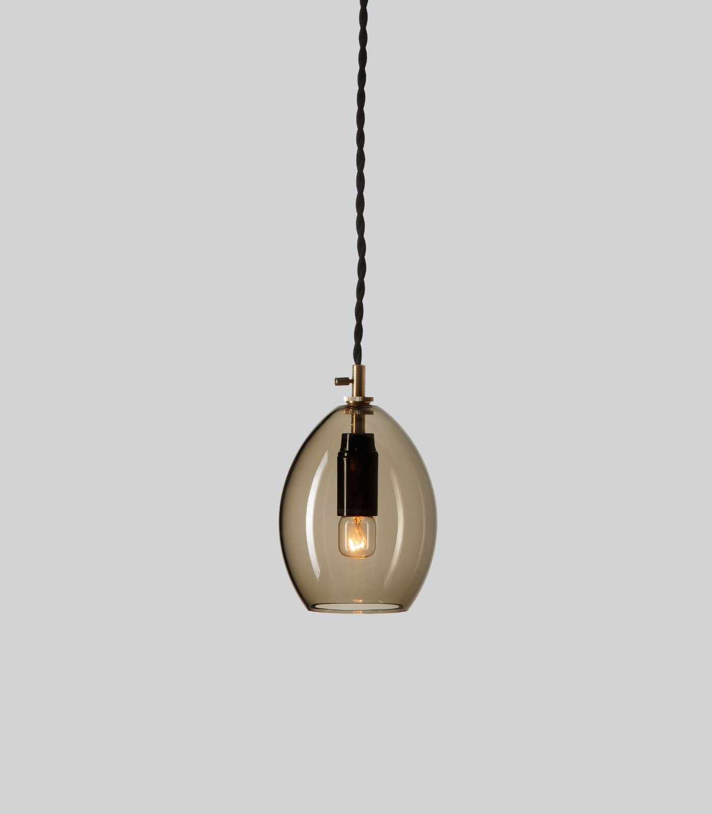 Singular Contemporary Glass Pendant Light Small Grey