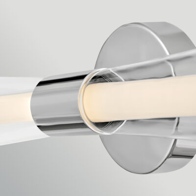 Solene Contemporary Double-Ended Wall Light Polished Chrome — detail view