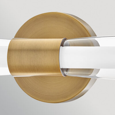 Solene Double Trumpet Wall Light Lacquered Brass — detail view