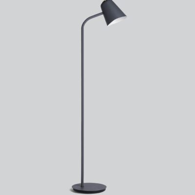 Solitaire Contemporary Floor Lamp Matte Grey