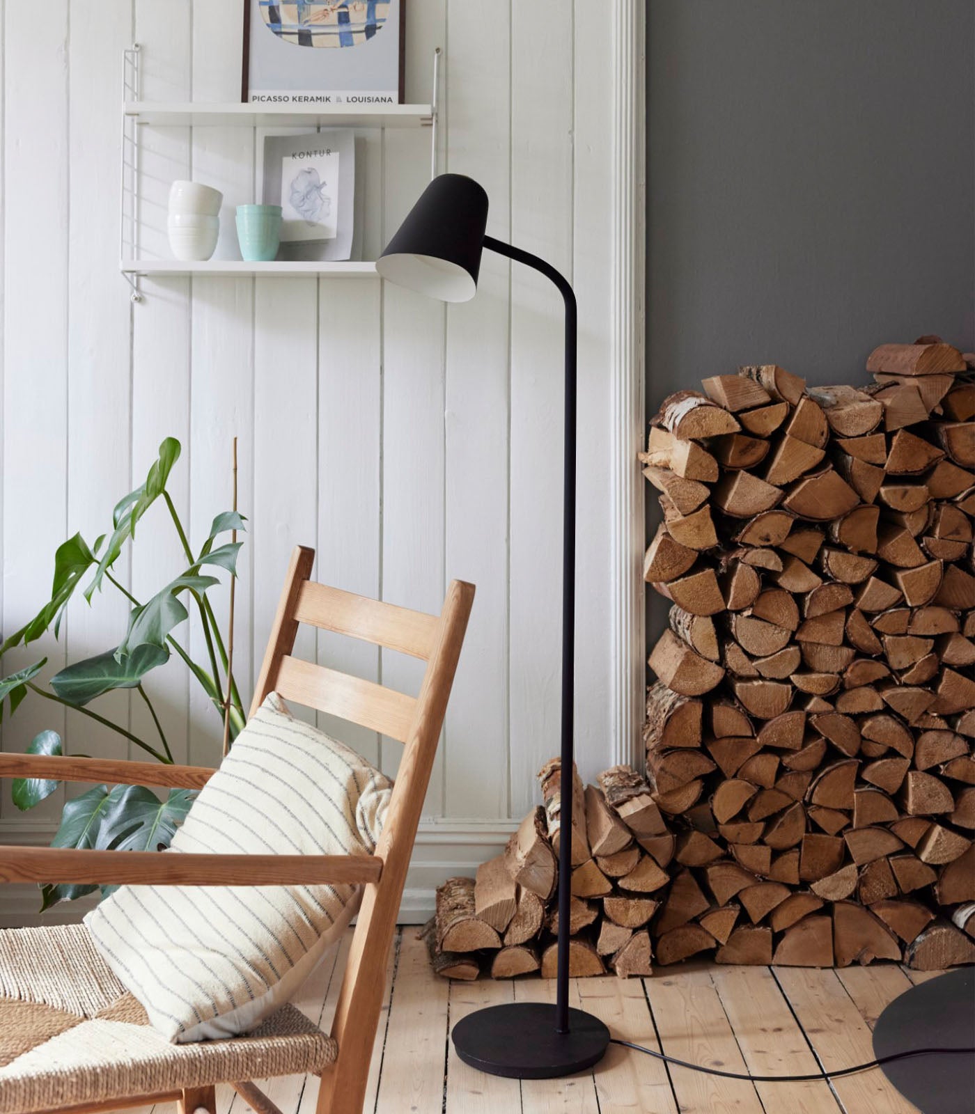Solitaire Contemporary Floor Lamp Warm Beige Solitaire Contemporary Floor Lamp Warm Beige