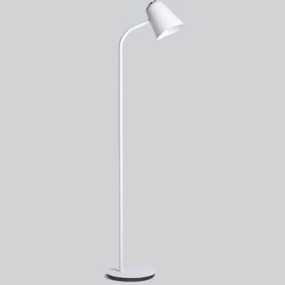 Solitaire Contemporary Floor Lamp White Matt