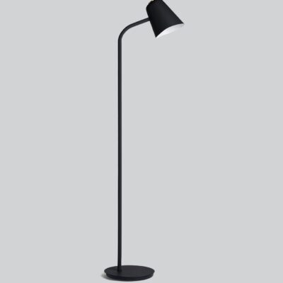 Solitaire Contemporary Steel Floor Lamp Matt Black