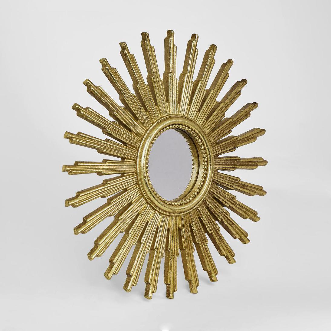 Solmere French Provincial Gilt Sunburst Mirror Small Solmere French Provincial Gilt Sunburst Mirror Small
