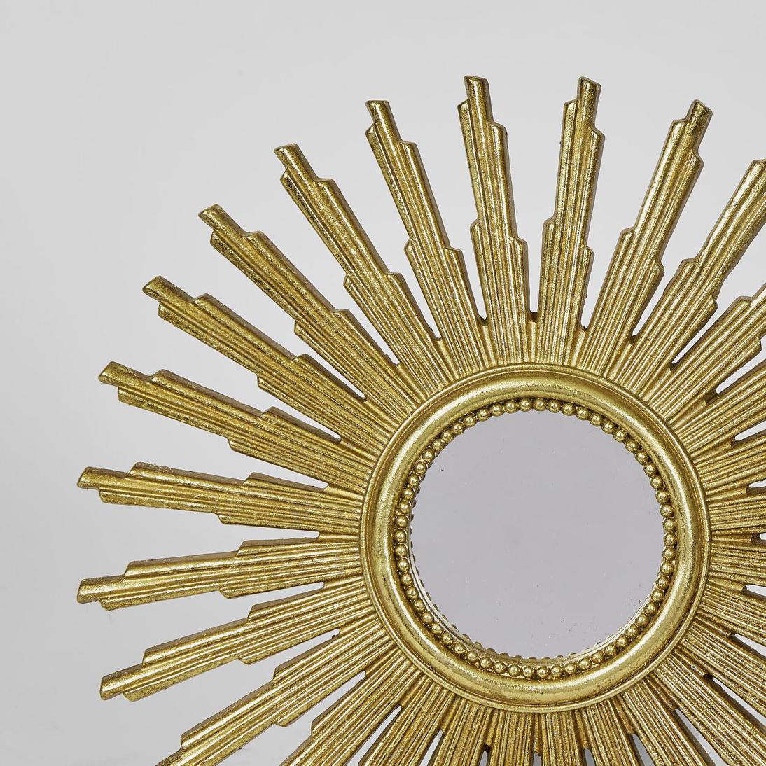 Solmere French Provincial Gilt Sunburst Mirror Small Solmere French Provincial Gilt Sunburst Mirror Small