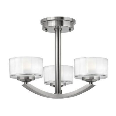 Solworth Transitional Ceiling Semi-Flush Brushed Nickel