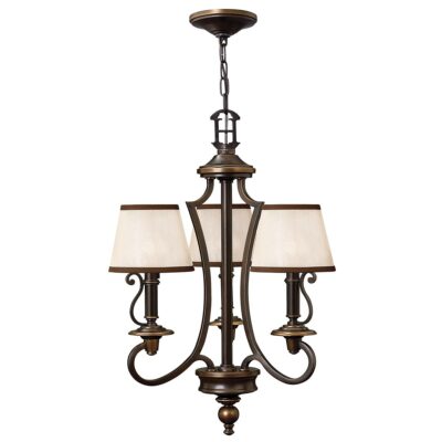 Somerbrooke Nine French Provincial Three Light Chandelier Olde Bronze