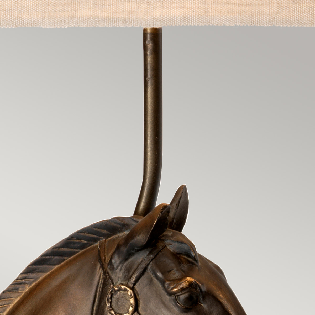 Somerdale Country Horse Head Table Lamp Bronze Patina Somerdale Country Horse Head Table Lamp Bronze Patina — detail view