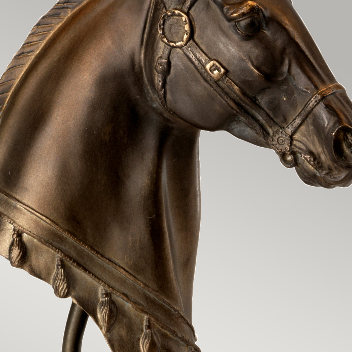 Somerdale Country Horse Head Table Lamp Bronze Patina Somerdale Country Horse Head Table Lamp Bronze Patina — detail view