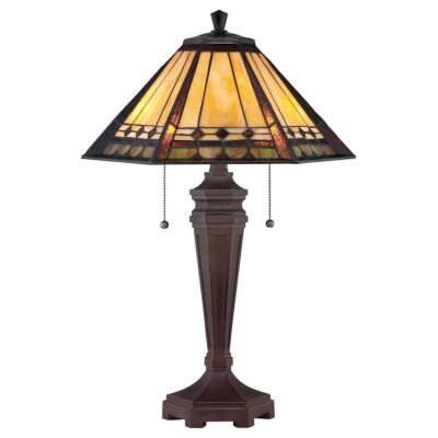 Somerhaven Manor Tiffany Style Table Lamp Bronze Patina