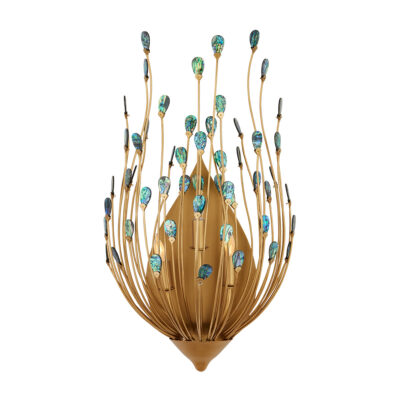 Somerled Court Artistic Wall Light Gold Paua Shell