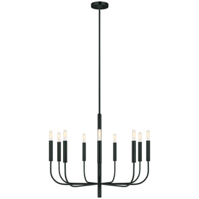 Somerleigh Black Steel 9 Light Chandelier