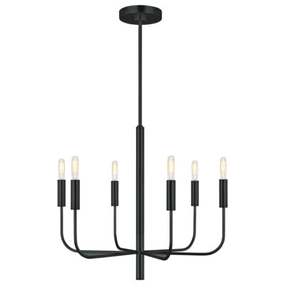 Somerleigh Modern Chandelier Black Steel