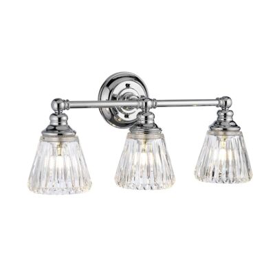 Somerly Traditional 3 Light Wall Light Polished Chrome