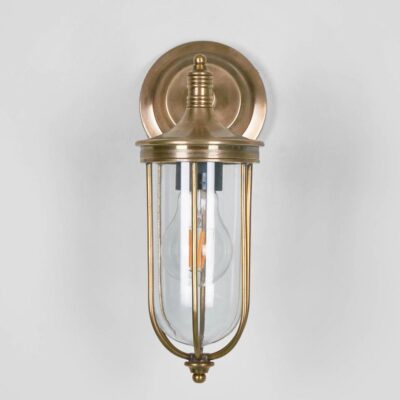 Sorrento Heritage Caged Outdoor Wall Light Antique Brass