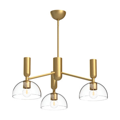 Southdown Hamptons 3 Light Chandelier Brushed Gold