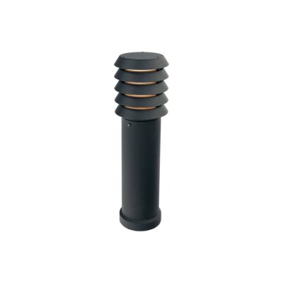 Southgate Louvred Outdoor Bollard Light Black