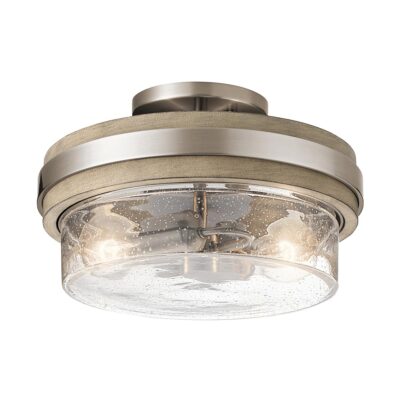 Sovereign Quay Hamptons Ceiling Semi-Flush Distressed Antique Grey