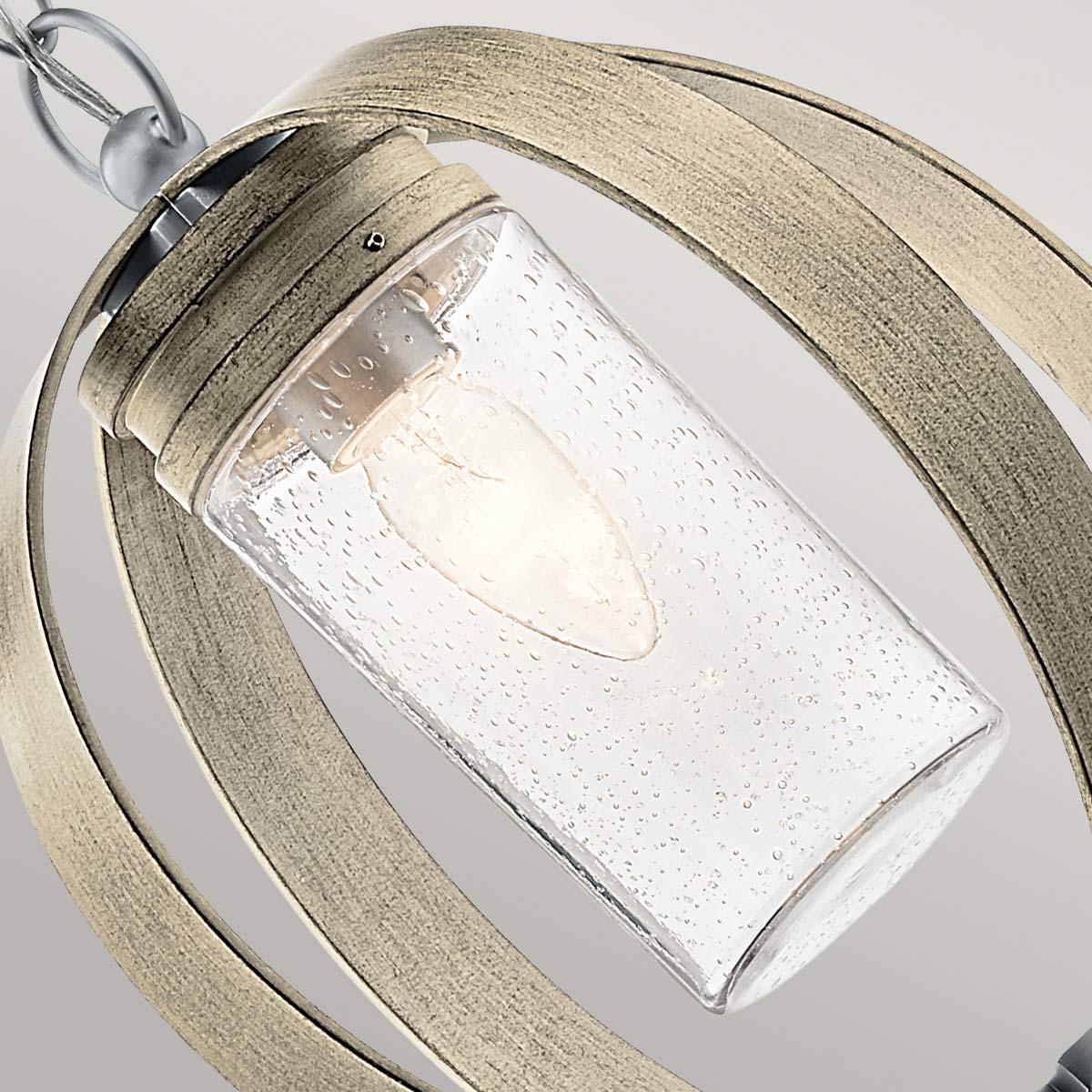 Sovereign Quay Hamptons Outdoor Pendant Distressed Antique Grey And Brushed Aluminium Sovereign Quay Hamptons Outdoor Pendant Distressed Antique Grey And Brushed Aluminium — detail view