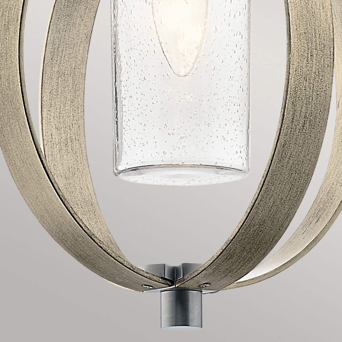 Sovereign Quay Hamptons Outdoor Pendant Distressed Antique Grey And Brushed Aluminium Sovereign Quay Hamptons Outdoor Pendant Distressed Antique Grey And Brushed Aluminium — detail view